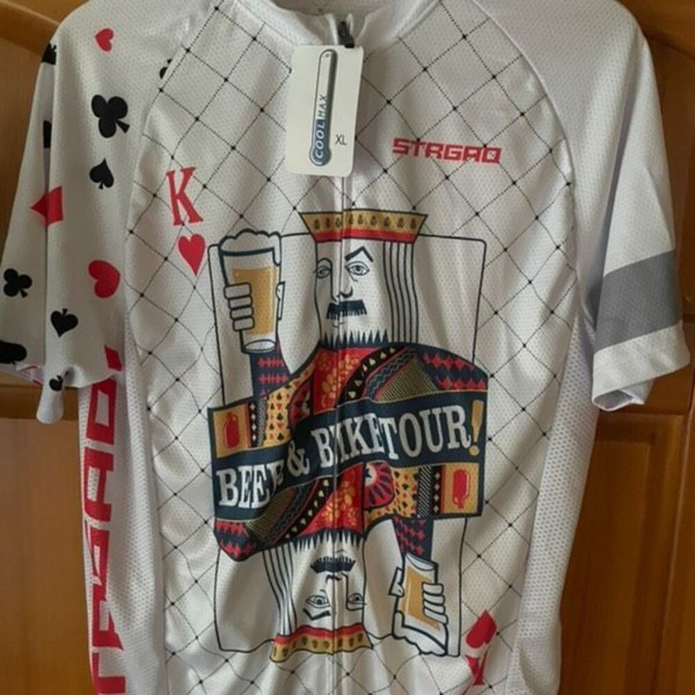 XL Men’s Strgao Cycling Jersey Bike Short Sleeve King of Hearts - Poker